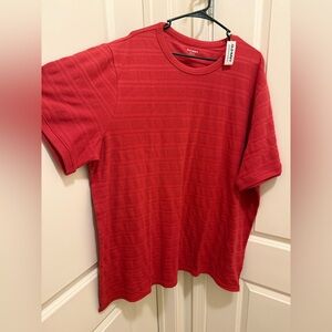 Old Navy Red Short-Sleeve Textured Crew Tee